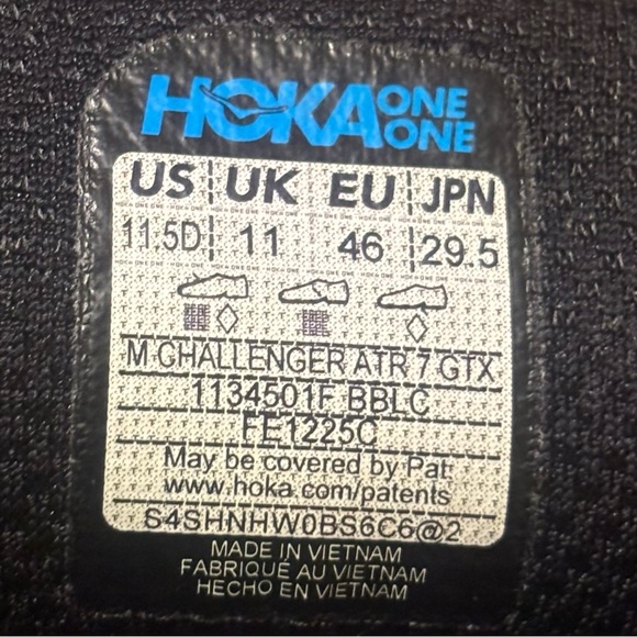Hoka One One 🔥 Challenger ATR 7 Gtx Black Black 1134501F-BBLC Sneaker 11.5 NEW - Picture 7 of 7